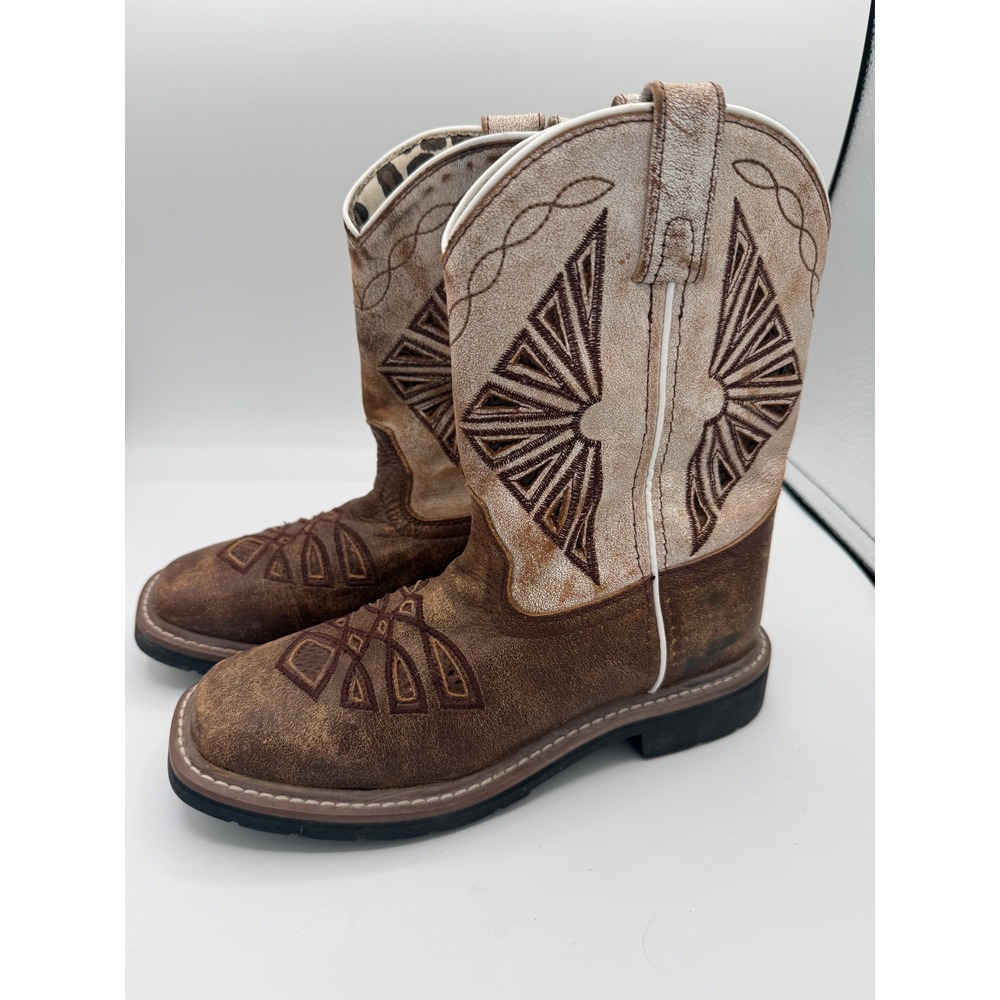 Dan Post Kids Brown Leather Western Cowboy Boots DPC2953 Size 1.5D